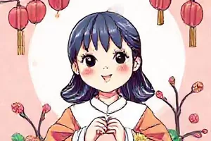 全彩条漫竖屏阅览界面主视觉插画